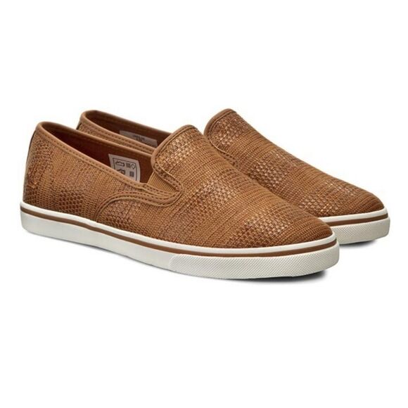 Lauren Ralph Lauren Janis Woven Slip On Tan Loafers Size 9 - Picture 1 of 12
